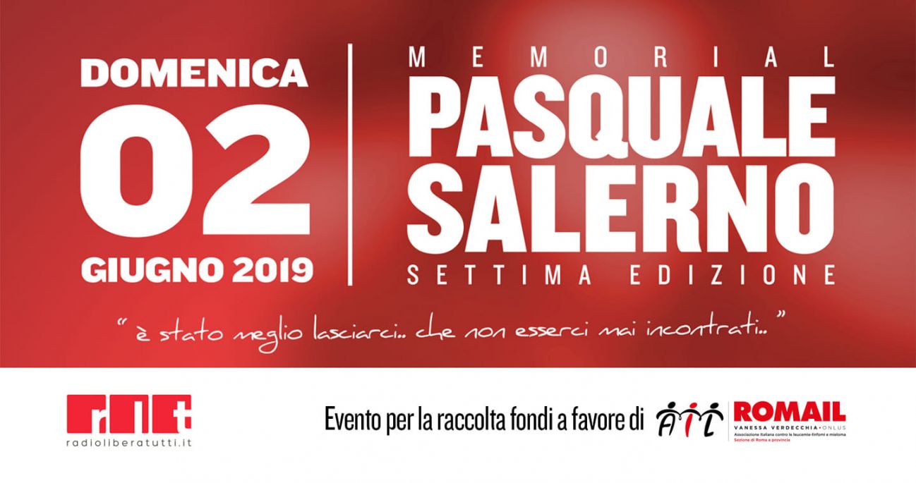 Memorial Pasquale Salerno: tutte le iniziative di Domenica 2 Giugno